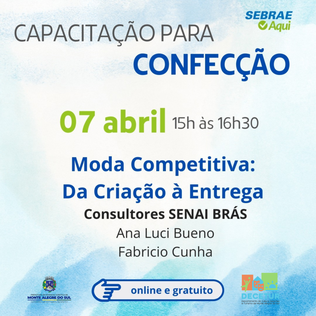 Palestra gratuita aborda moda competitiva e estratégias para confecções em evento online