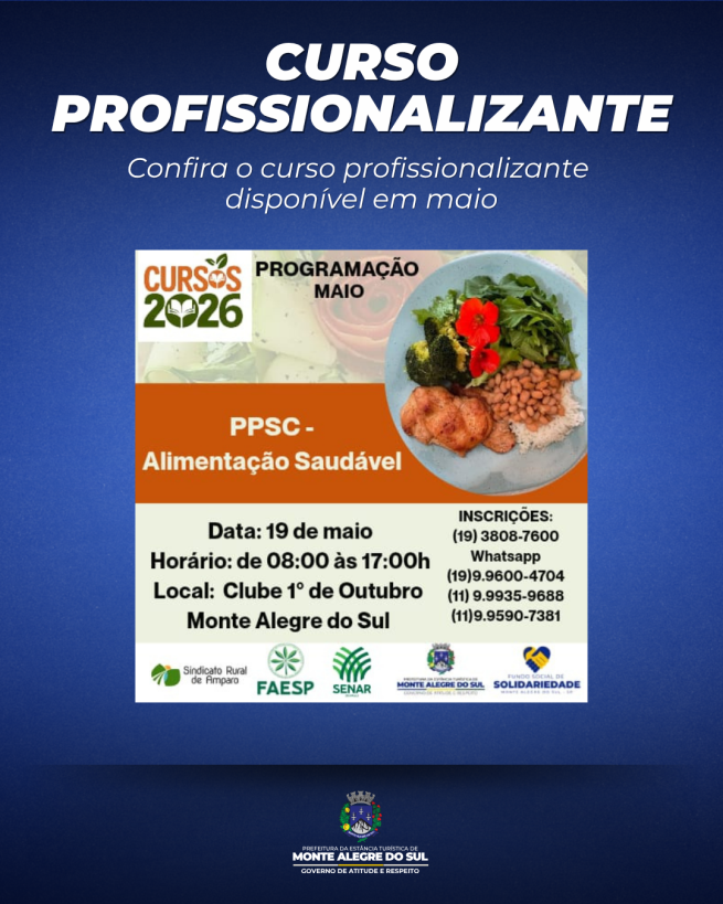 Prefeitura abre inscrições para cursos profissionalizantes em maio