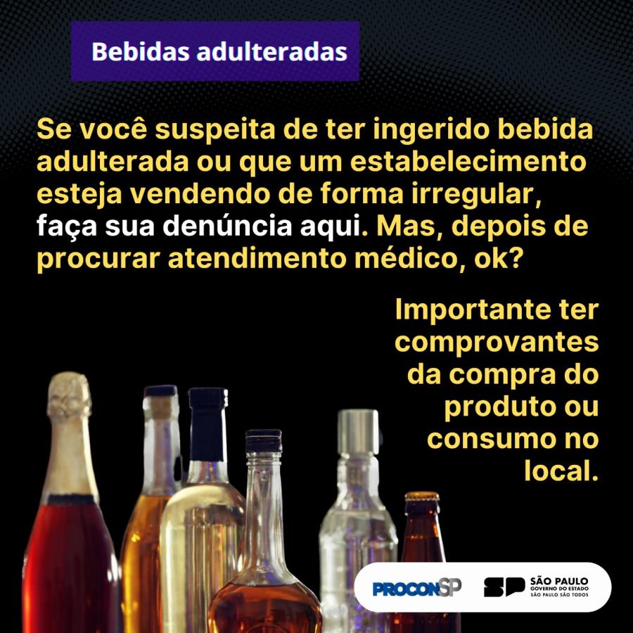 Bebidas suspeitas de adulteração – o que fazer? - Prefeitura de Tremembé