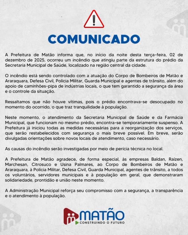 COMUNICADO OFICIAL