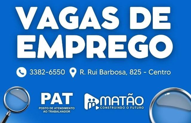 PAT de Matão disponibiliza dezenas de vagas de emprego