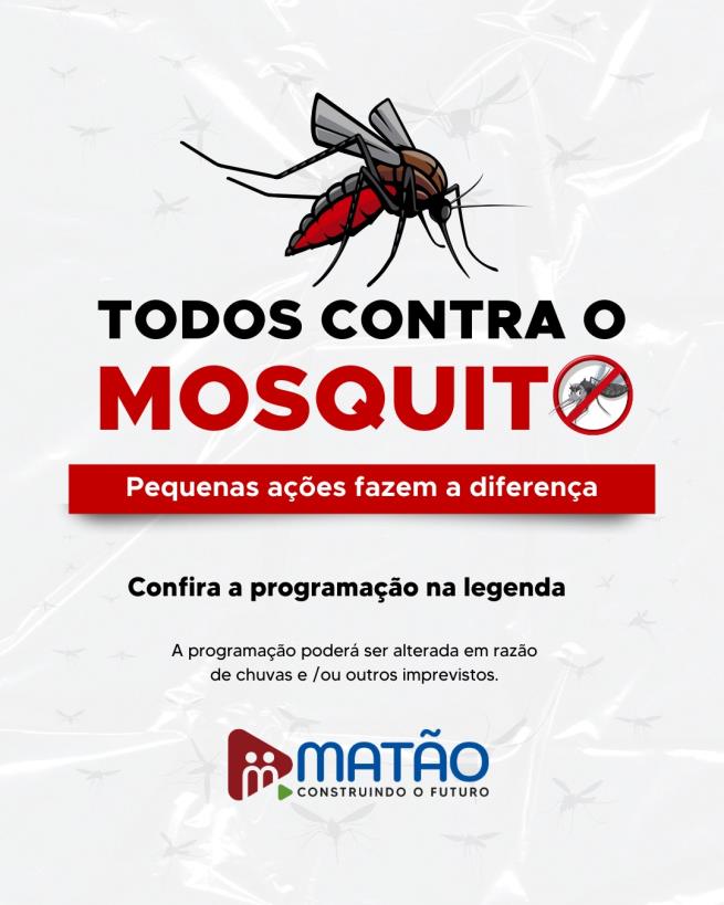 Atenção, população do Jardim Paraíso II e do Bairro Nova Cidade. - Mutirão contra o mosquito transmissor da dengue