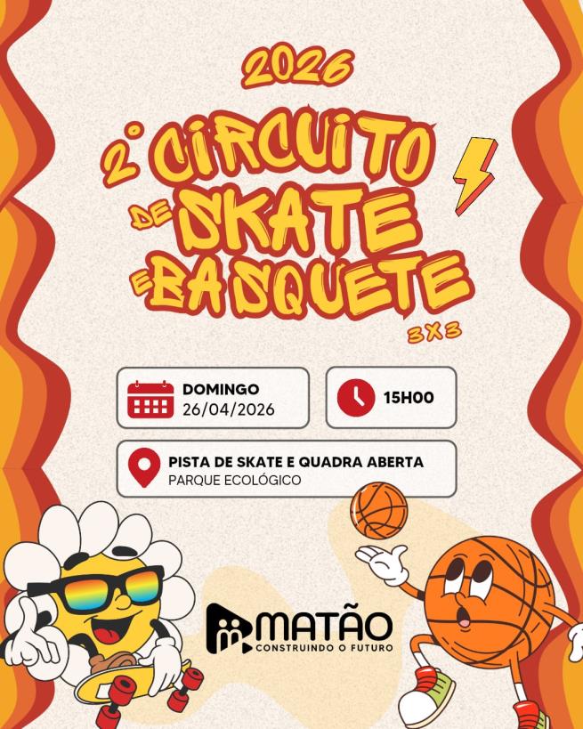 Parque Ecológico recebe 2º Circuito de Skate e Basquete neste domingo