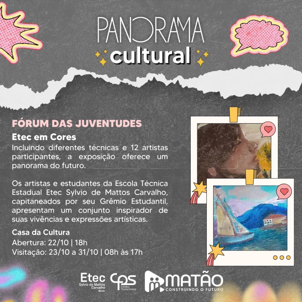 Se ligue no ‘Fórum das Juventudes’ e curta a exposição ‘Etec em Cores’!
