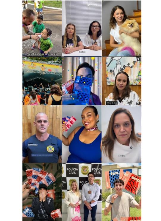 Com apoio de influenciadores e demais profissionais campanhas de saúde e segurança foram reforçadas no Carnaval