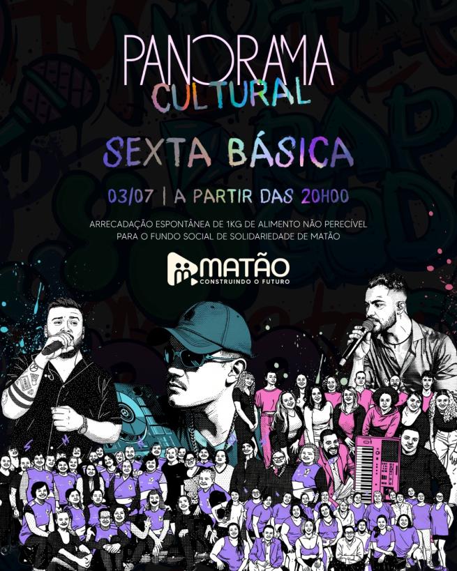 Sexta-feira tem show musical, coral, dança e DJ no “Sexta-Básica”