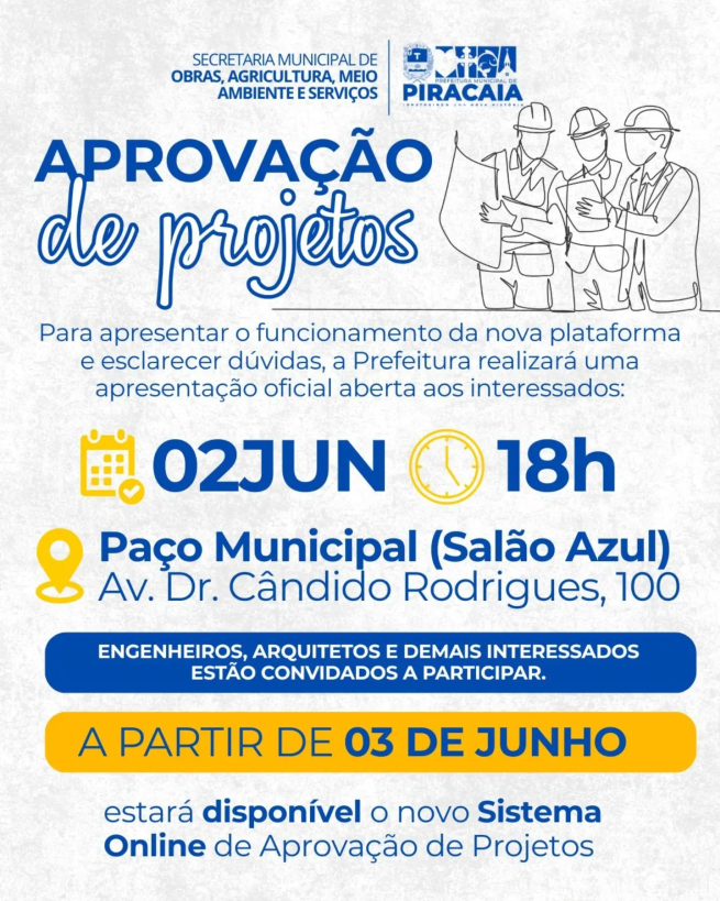 APROVAÇÃO DE PROJETOS !