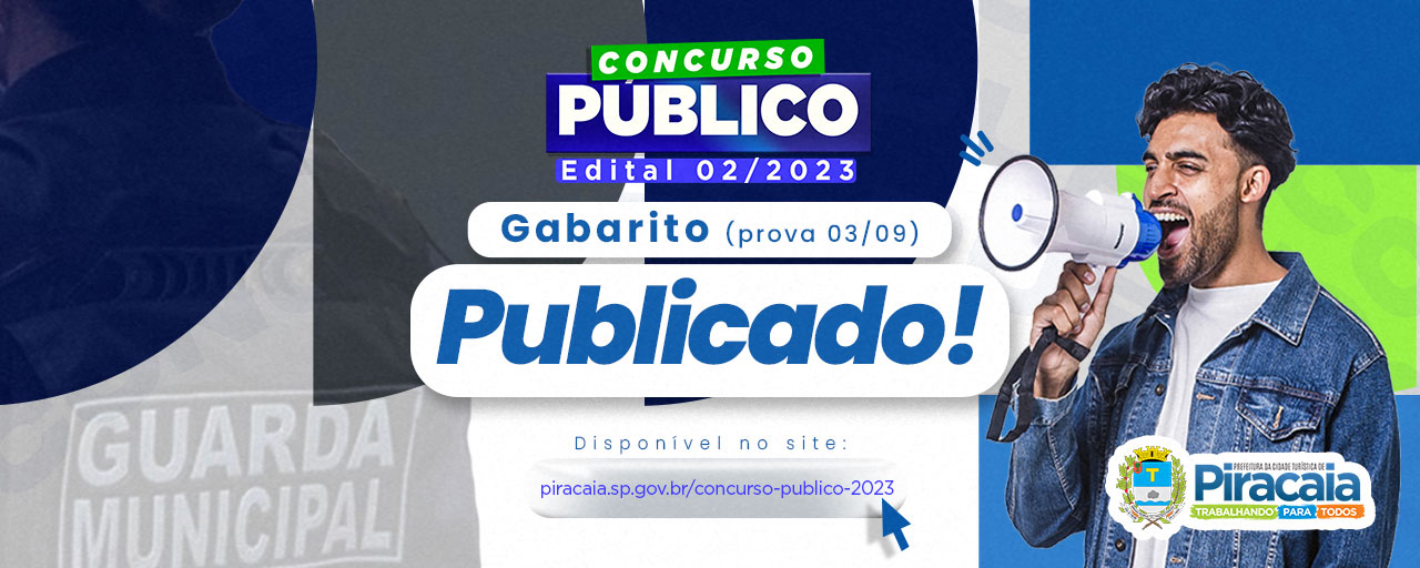 Gabarito Oficial da Prova do Concurso Público Edital 02/2023