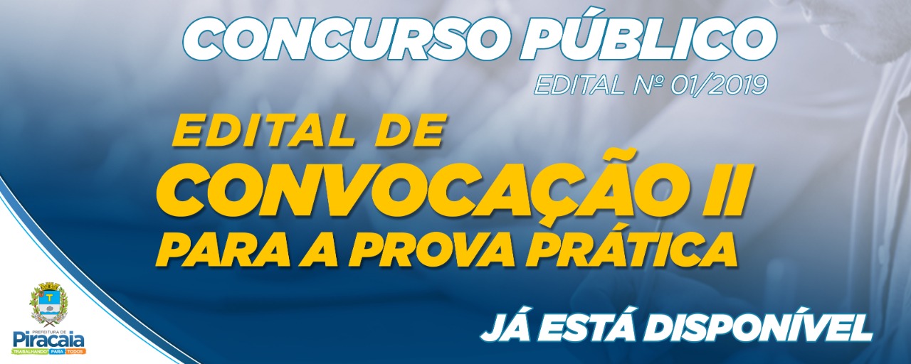 Edital de Convocação II para prova prática