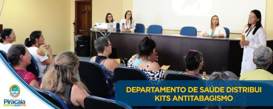 Departamento de Saúde distribui kits antitabagismo