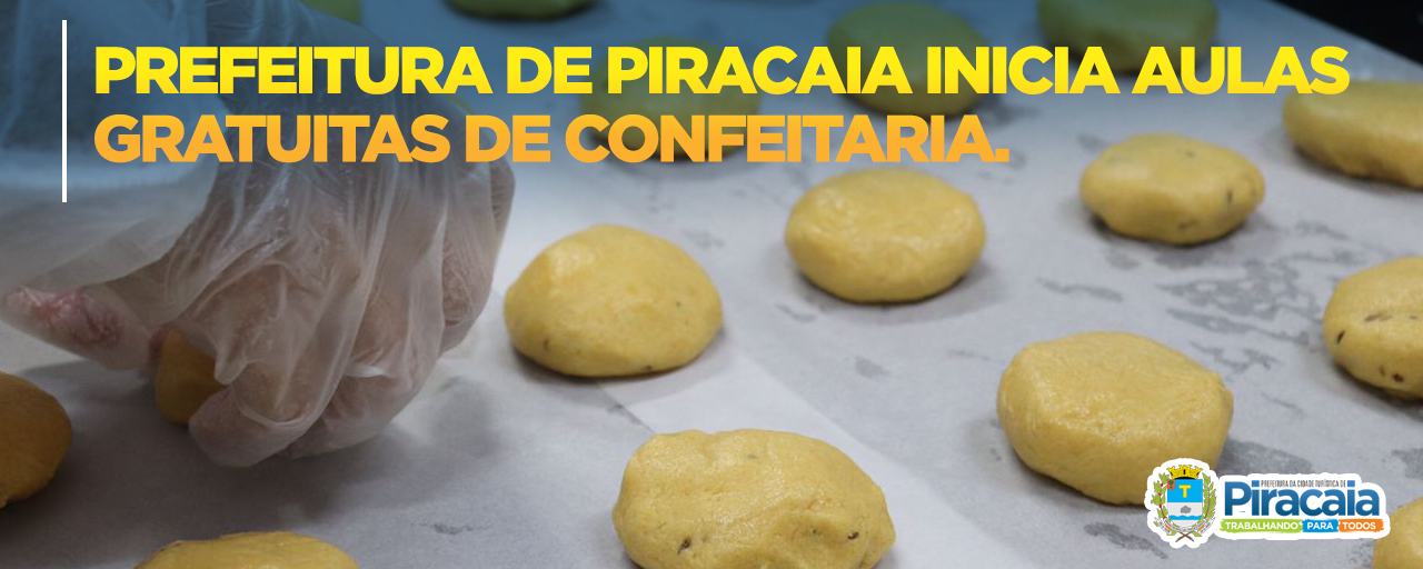 Prefeitura de Piracaia inicia aulas gratuitas de confeitaria.