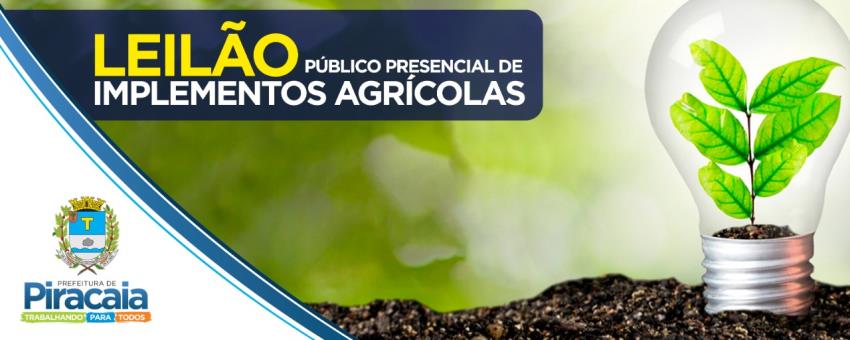 Leilão público presencial de bens considerados inservíveis para o uso do município.