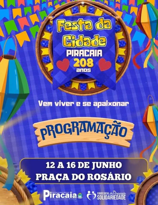 Vem aí a Festa de 208 Anos de Piracaia !