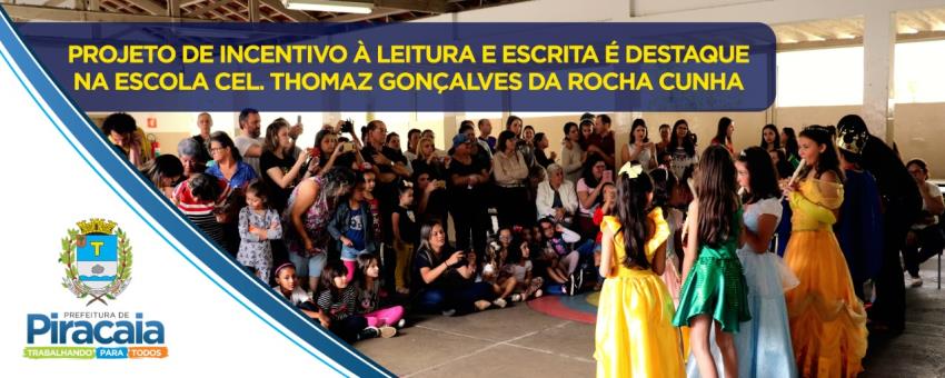 Projeto de incentivo à leitura e escrita é destaque na escola Thomaz Gonçalves da Rocha Cunha