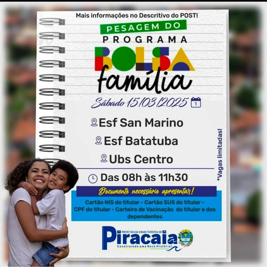 Pesagem do Programa Bolsa Familia