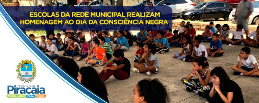 Escolas da rede municipal realizam homenagem ao dia da Consciência Negra