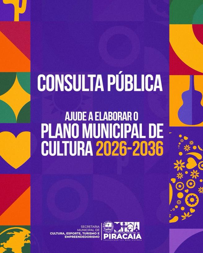 PARTICIPE DA CONSTRUÇÃO DO PLANO MUNICIPAL DE CULTURA DE PIRACAIA !