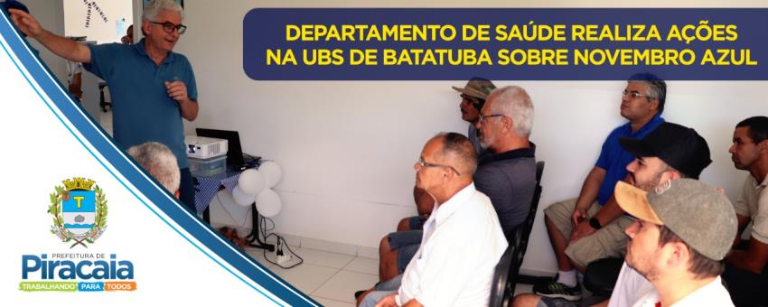 Departamento de Saúde realiza ações na UBS de Batatuba sobre Novembro Azul