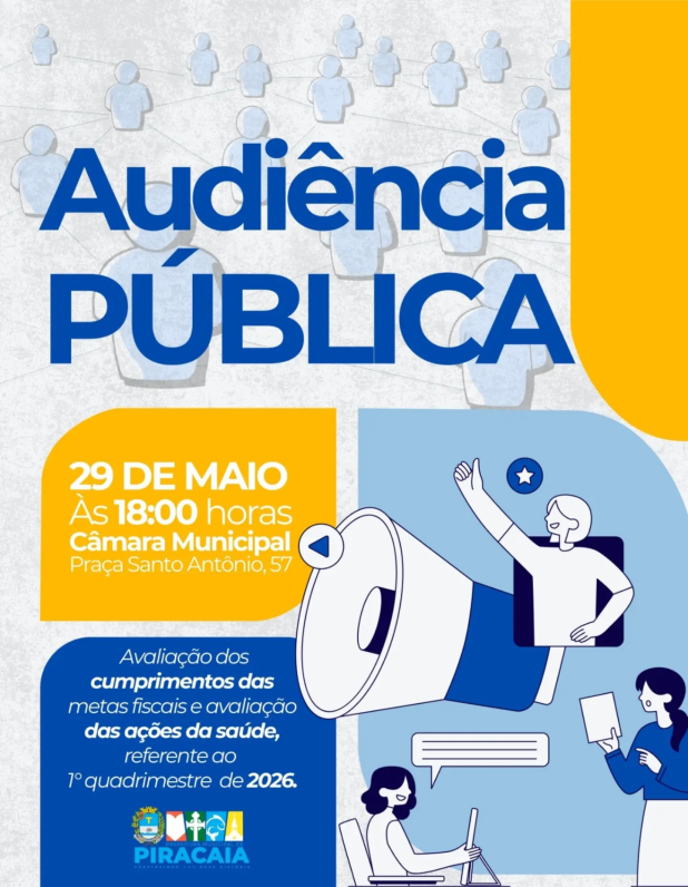 CONVITE À POPULAÇÃO: PARTICIPE DAS AUDIÊNCIAS PÚBLICAS !