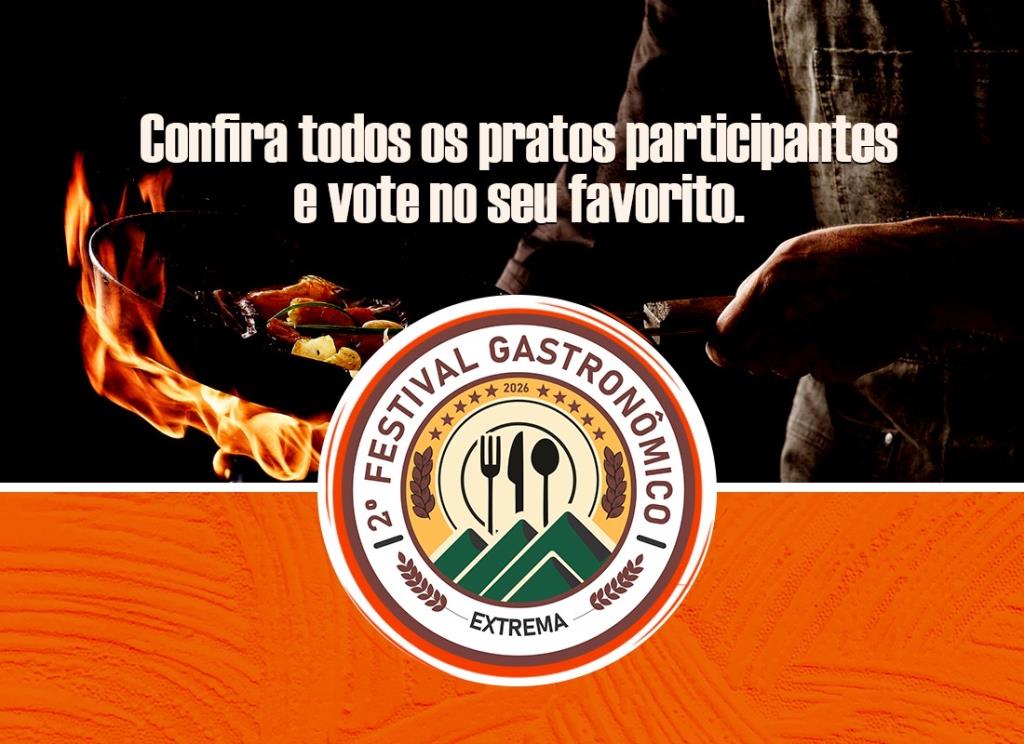 Vote no 2º Festival Gastronômico de Extrema 2026