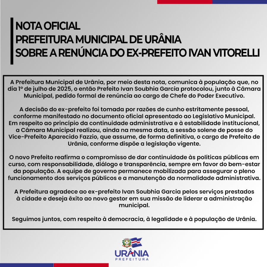 NOTA OFICIAL