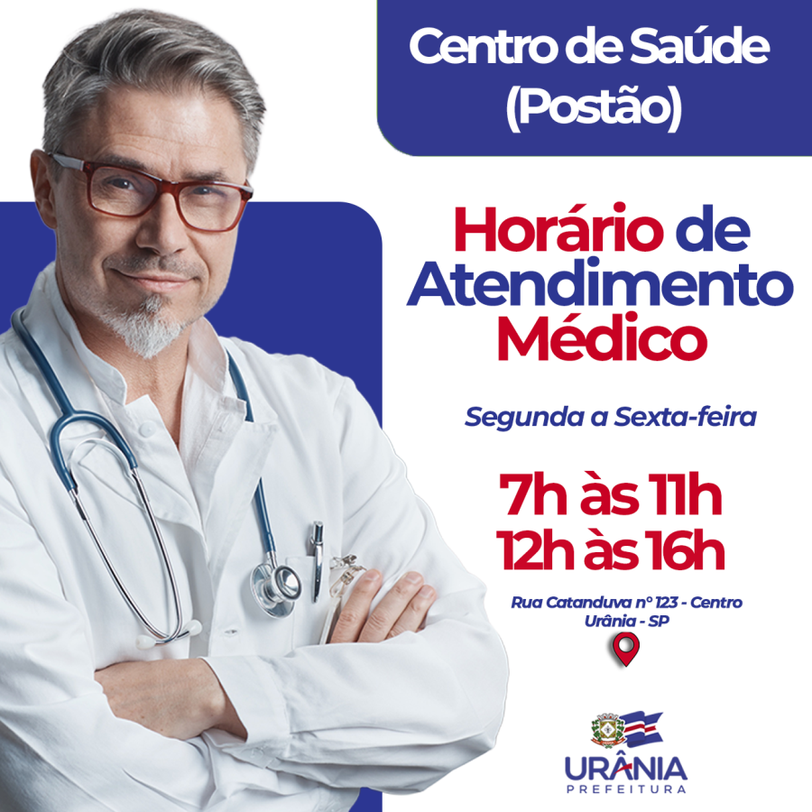 HORÁRIOS DE ATENDIMENTO DAS UNIDADES DE SAÚDE