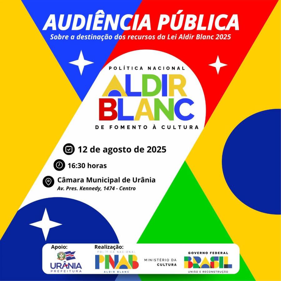 AUDIÊNCIA PÚBLICA SOBRE A LEI ALDIR BLANC 2025
