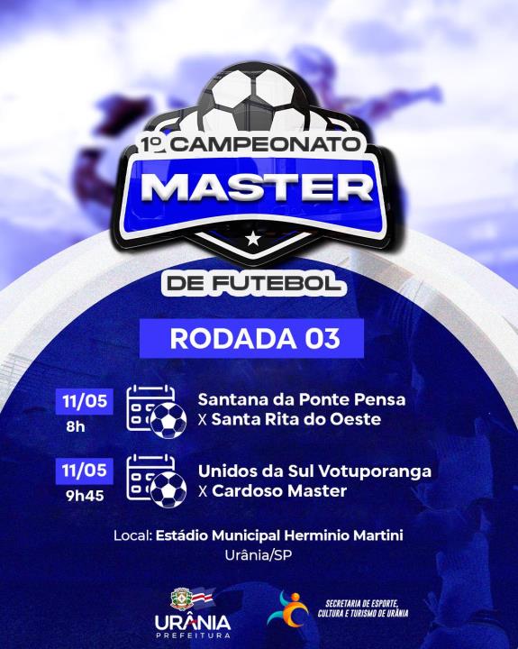 Domingo é dia de futebol master em Urânia!