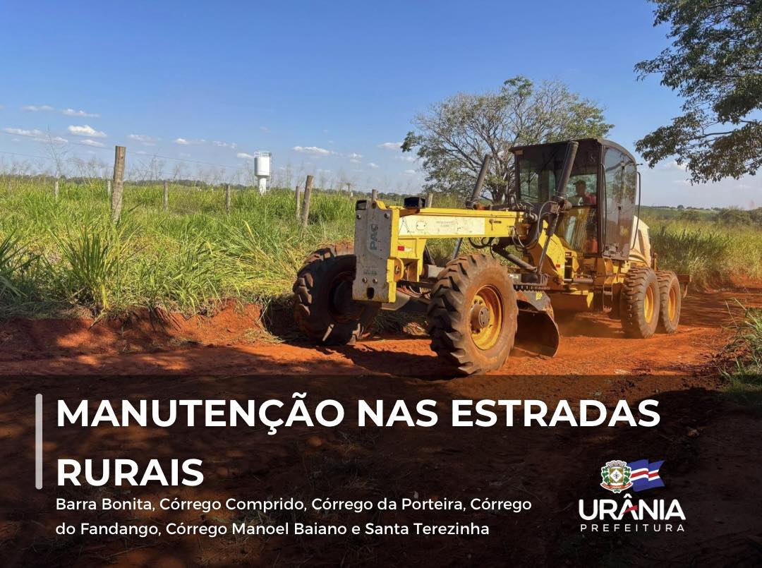 MANUTENÇÃO NAS ESTRADAS RURAIS