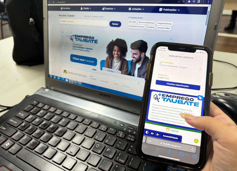 Taubaté lança plataforma Mais Emprego, que une empregadores e candidatos em busca de vagas
