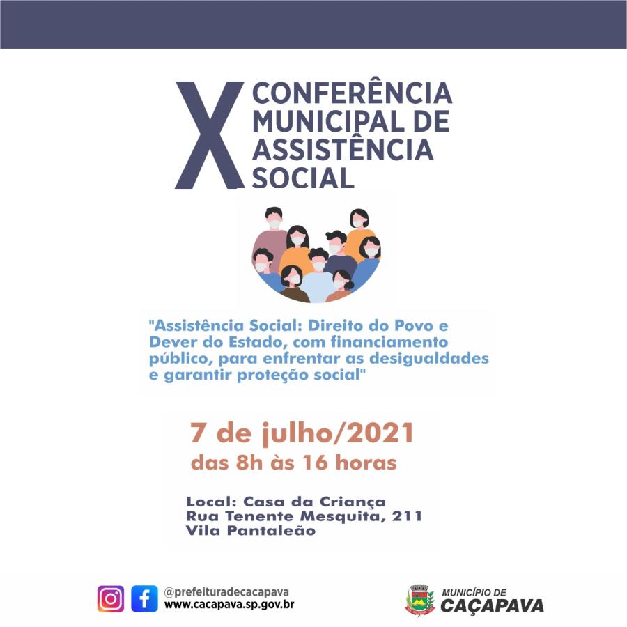 Caçapava terá conferência municipal de Assistência Social no dia 7 de julho