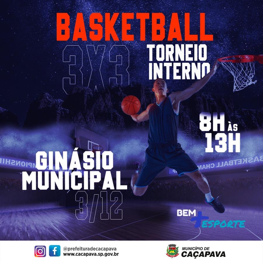 Ginásio Municipal de Esportes recebe torneio interno de basquete neste sábado