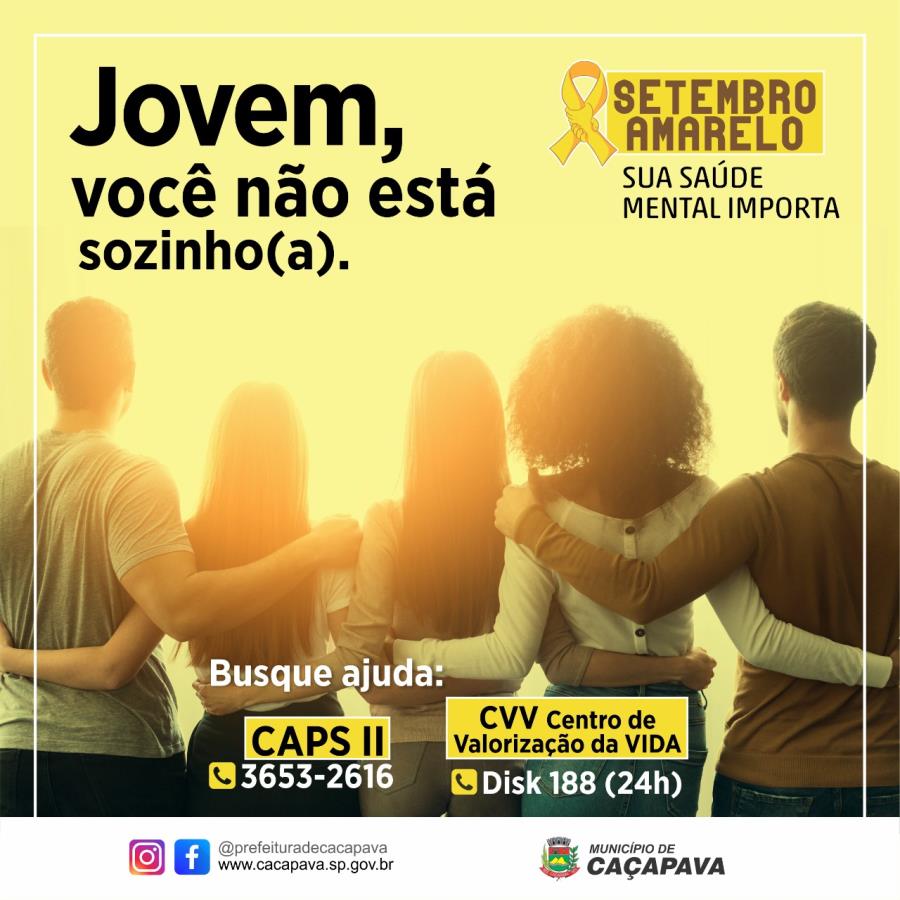 Saúde Mental lança campanha do Setembro Amarelo de conscientização e prevenção ao suicídio