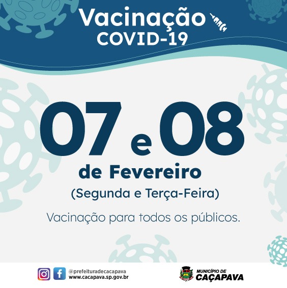 Saúde divulga estratégia de vacinação contra a Covid-19 de segunda-feira (7) e terça-feira (8)