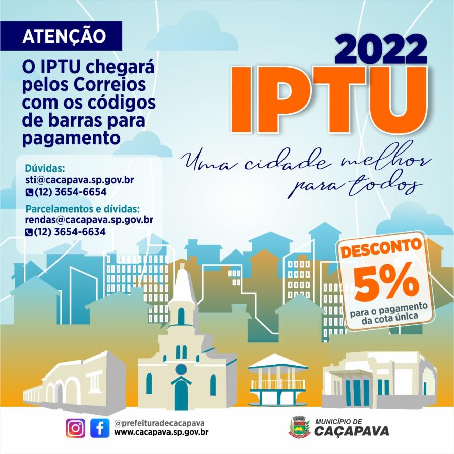 IPTU 2022 começa a ser distribuído em Caçapava