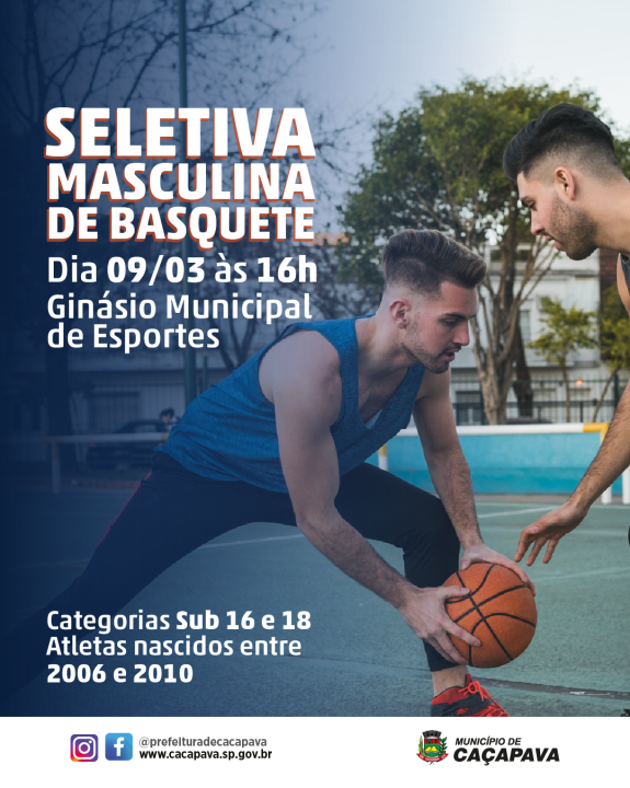 Seletiva de basquete masculino acontece neste sábado (09)