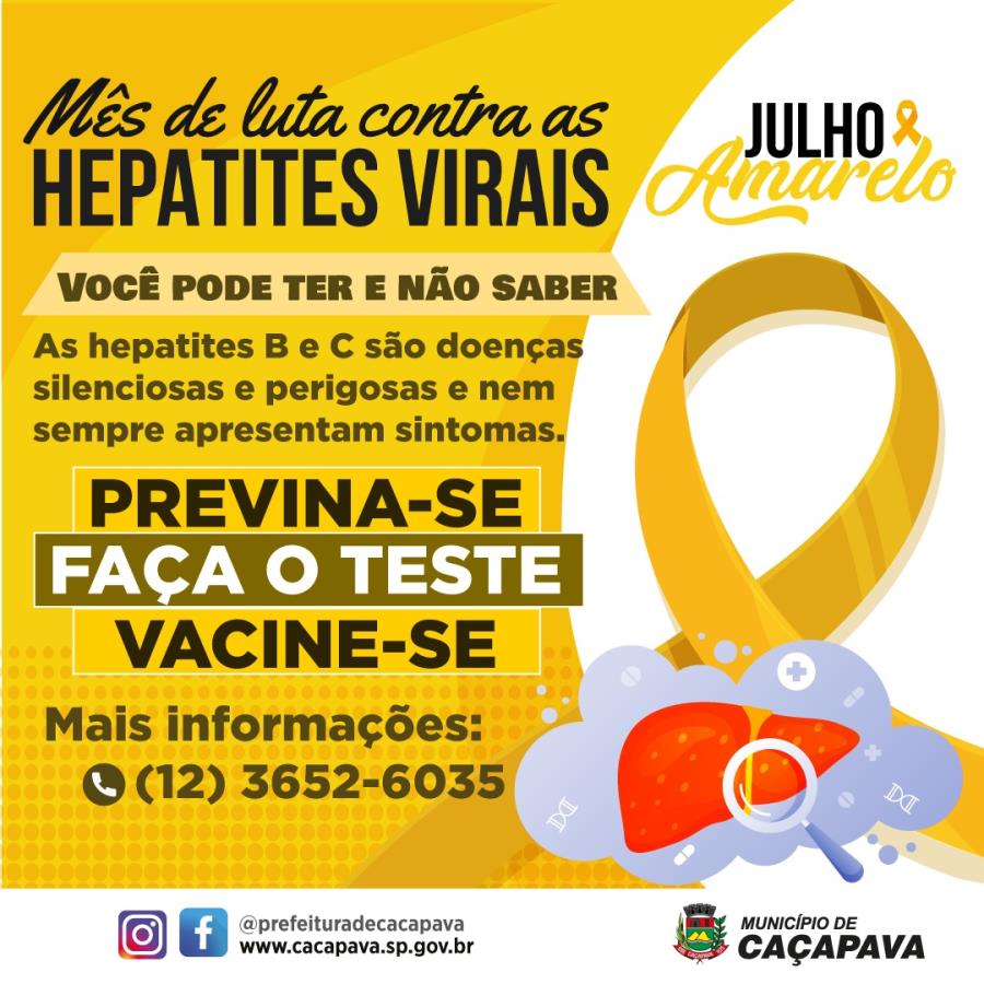 Saúde inicia campanha do Julho Amarelo de conscientização sobre hepatites virais
