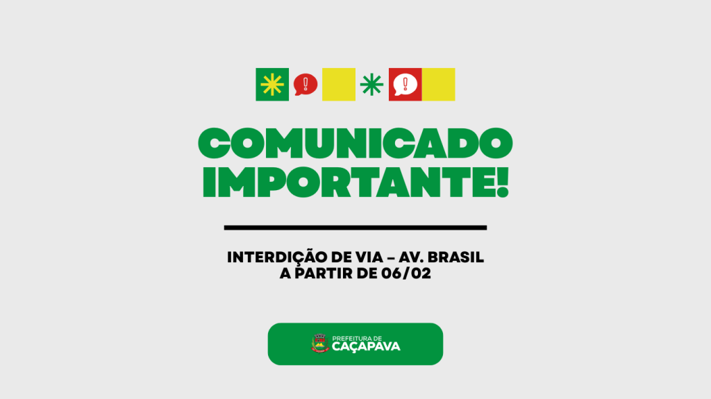 Interdições temporárias na Avenida Brasil