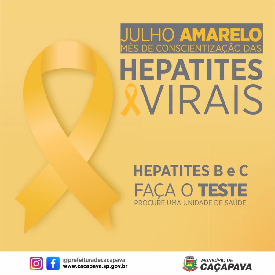 Saúde realiza Campanha Julho Amarelo de combate às hepatites virais