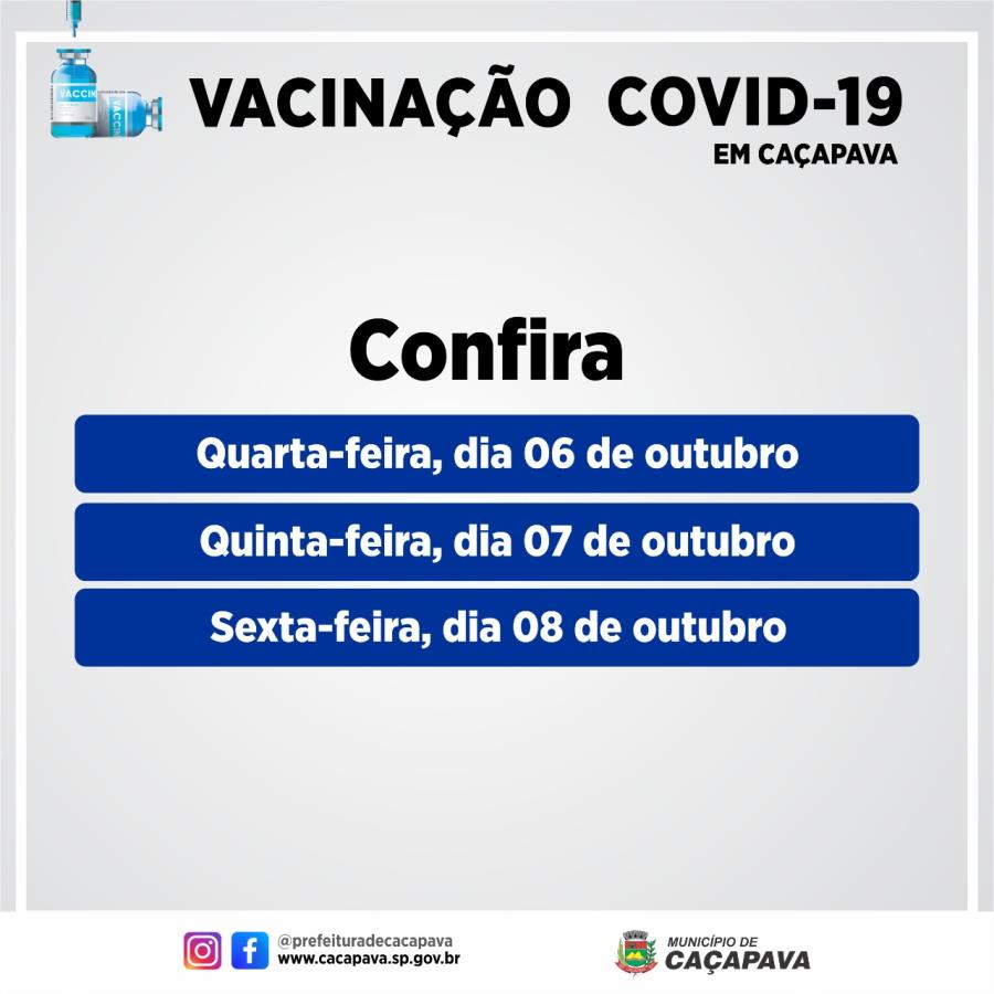 Estratégia de vacinação contra a Covid de 6 a 8 de outubro