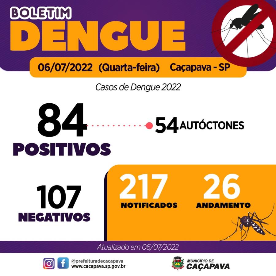 Boletim semanal - Dengue - 6 de julho de 2022