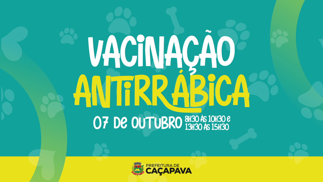 Campanha de vacinação antirrábica no dia 10 de outubro