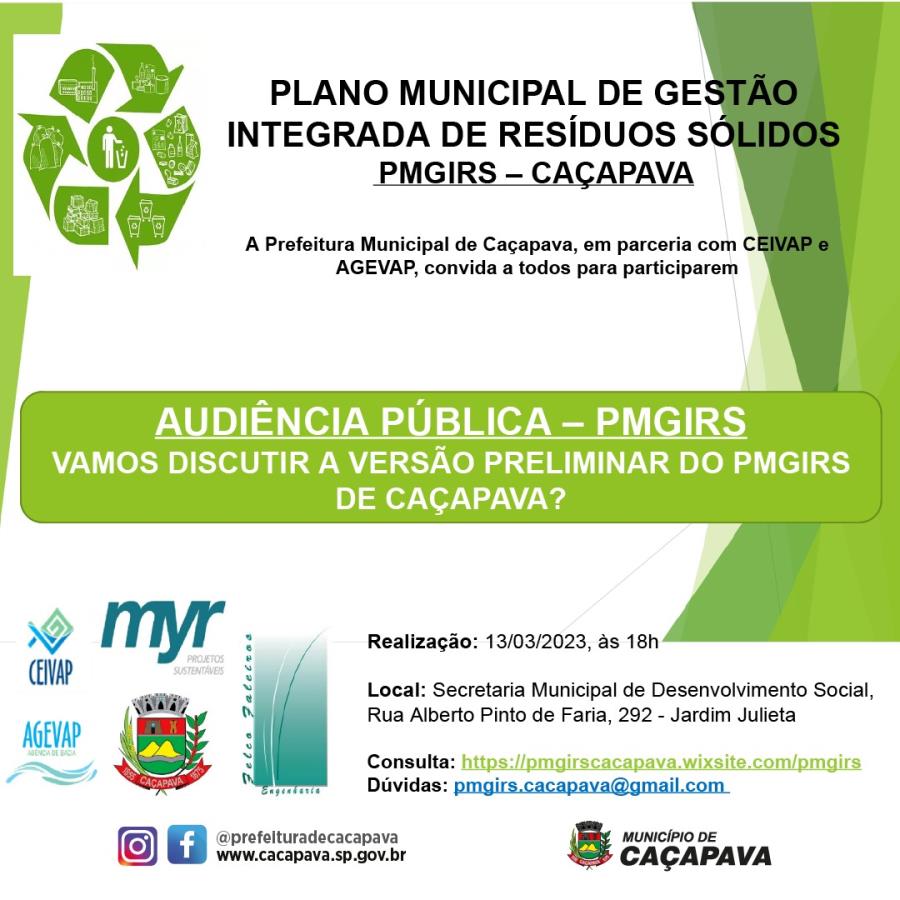 Prefeitura realiza audiência pública sobre o Plano Municipal de Gestão Integrada de Resíduos Sólidos