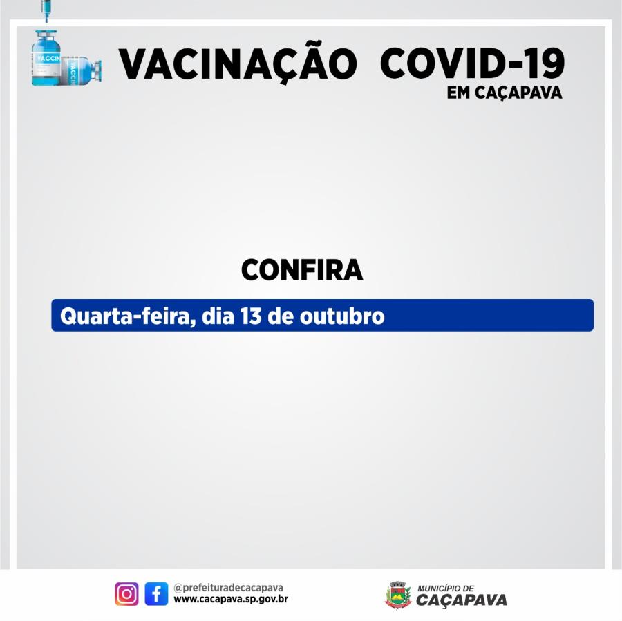 Saúde divulga estratégia de vacina do dia 13 de outubro