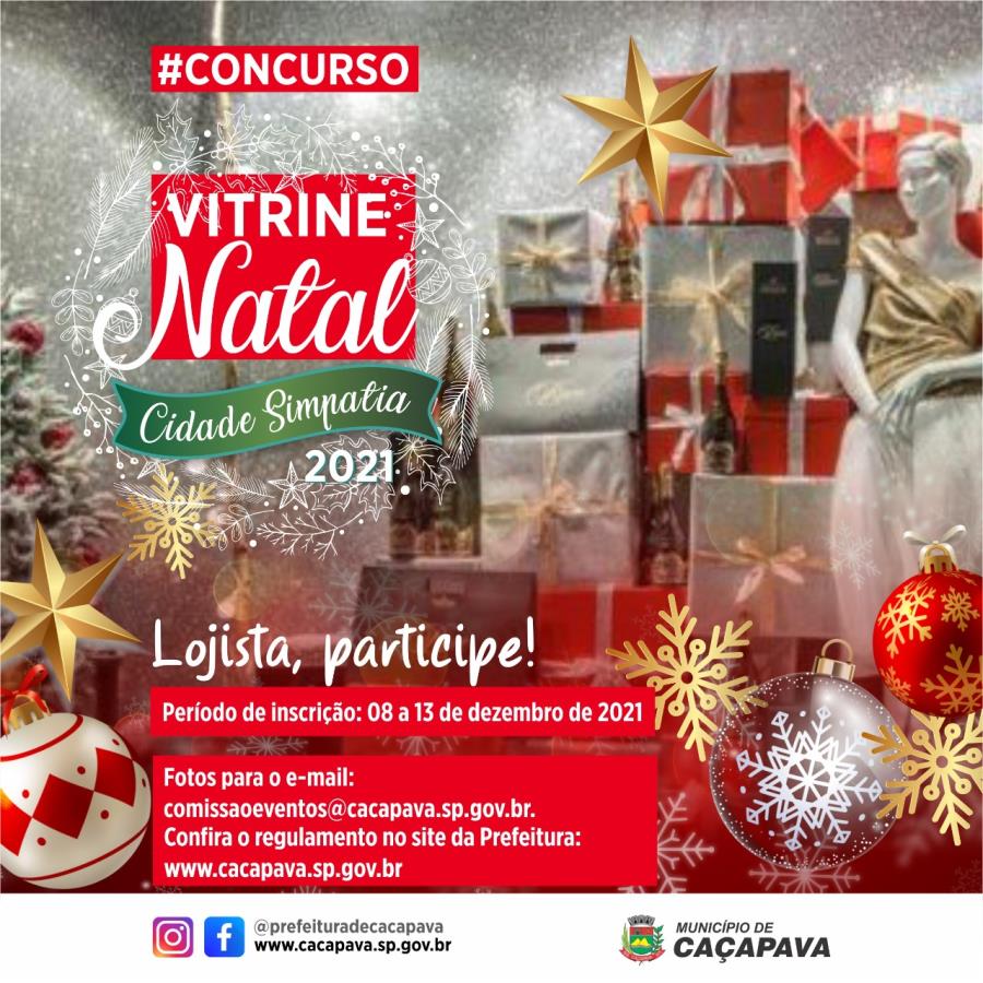 Prefeitura lança concurso da vitrine de Natal mais enfeitada - Prefeitura  de Caçapava