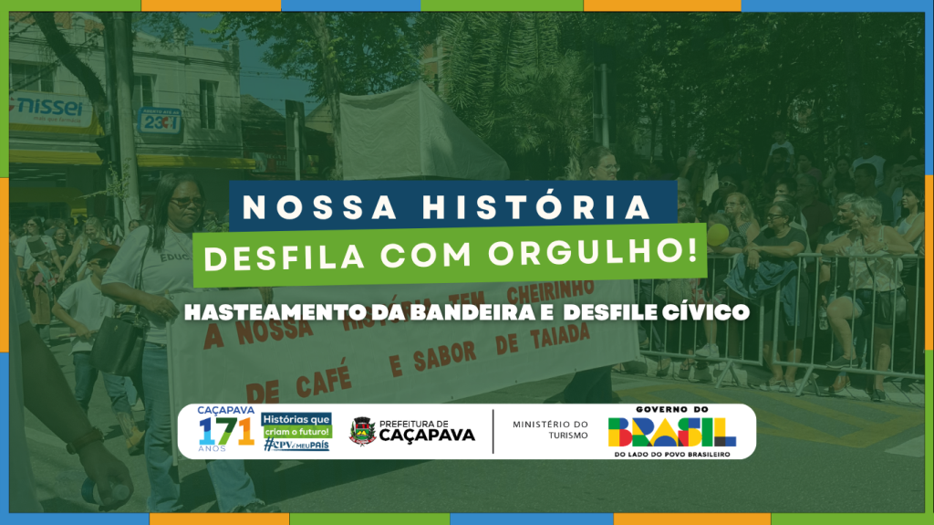 Desfile cívico em comemoração aos 171 anos de Caçapava acontece no dia 14 de abril