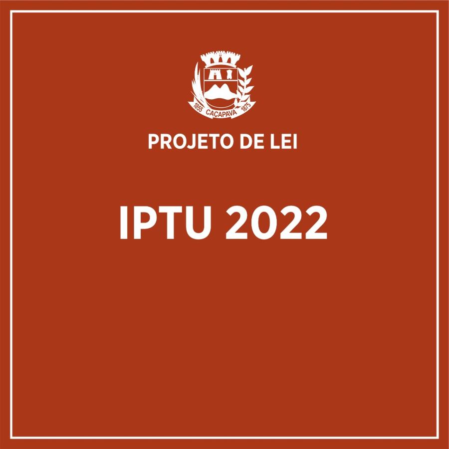 Projeto de Lei do Executivo propõe desconto para pagamento à vista do IPTU 2022
