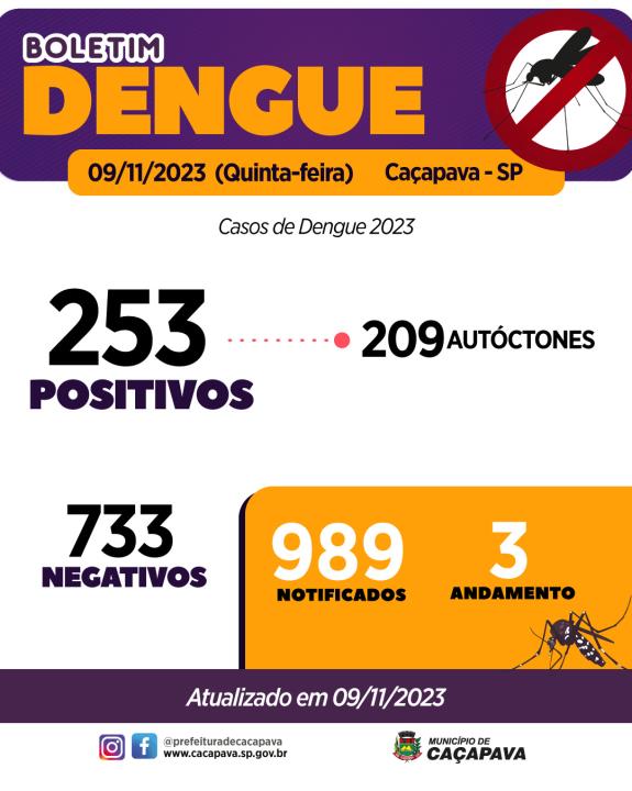 Boletim Dengue - 9 de novembro de 2023