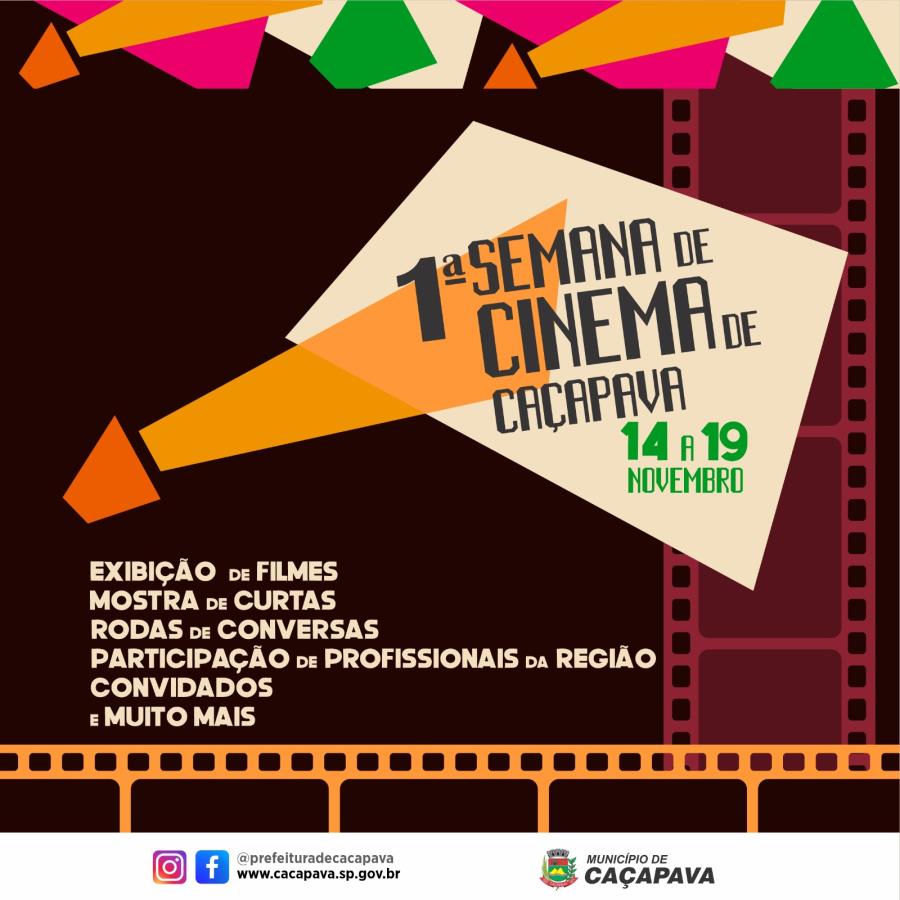 “1ª Semana de Cinema” é atração em Caçapava de 14 a 19 de novembro