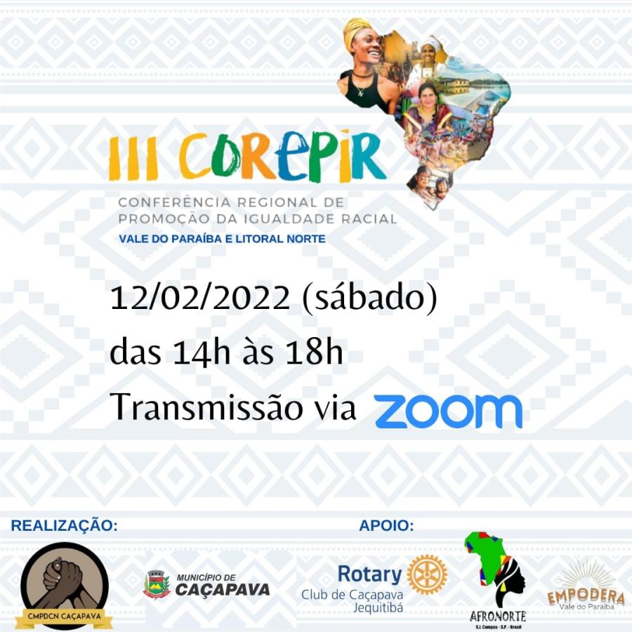 3ª Conferência Regional de Promoção da Igualdade Racial da RM Vale será realizada neste sábado (12)